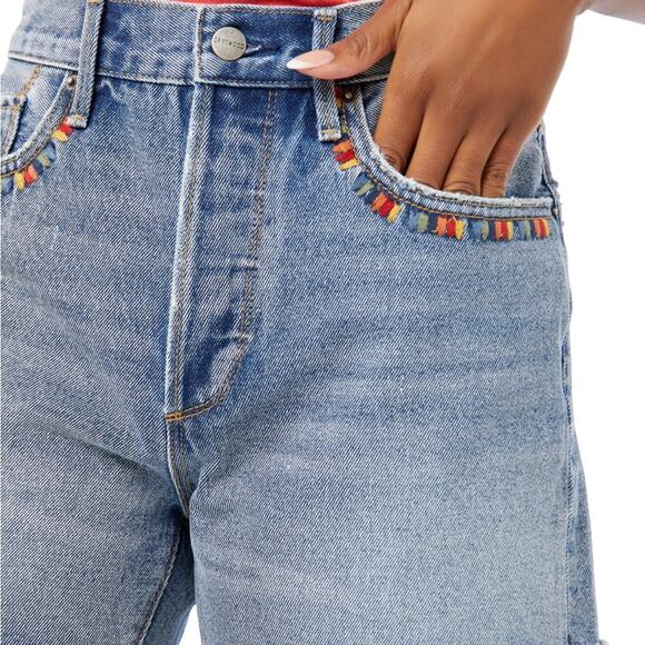 Driftwood Bird Embroidered Shorts New Size 28 Retails $128 - Picture 7 of 7